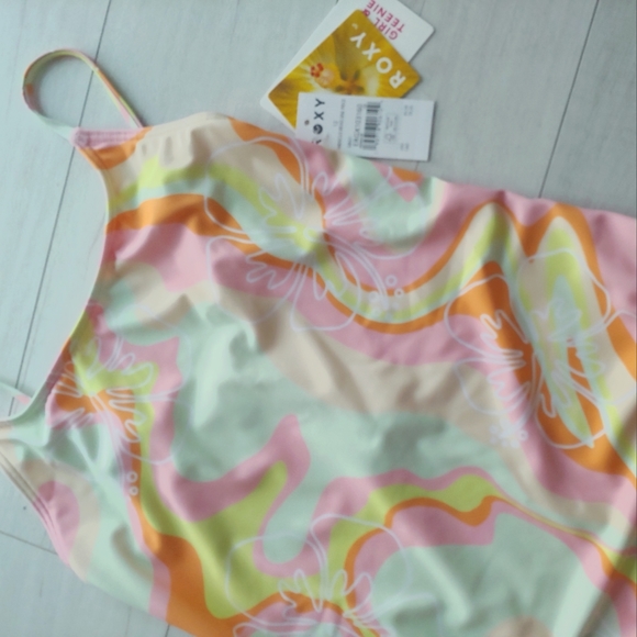 ROXY NEW girls Hibiscus Revo One Piece Swimsuit - Picture 3 of 8
